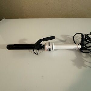 White and Black Curling Iron